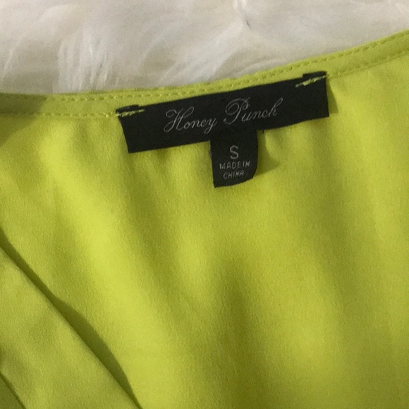 Chartreuse wrap dress - Picture 2 of 2